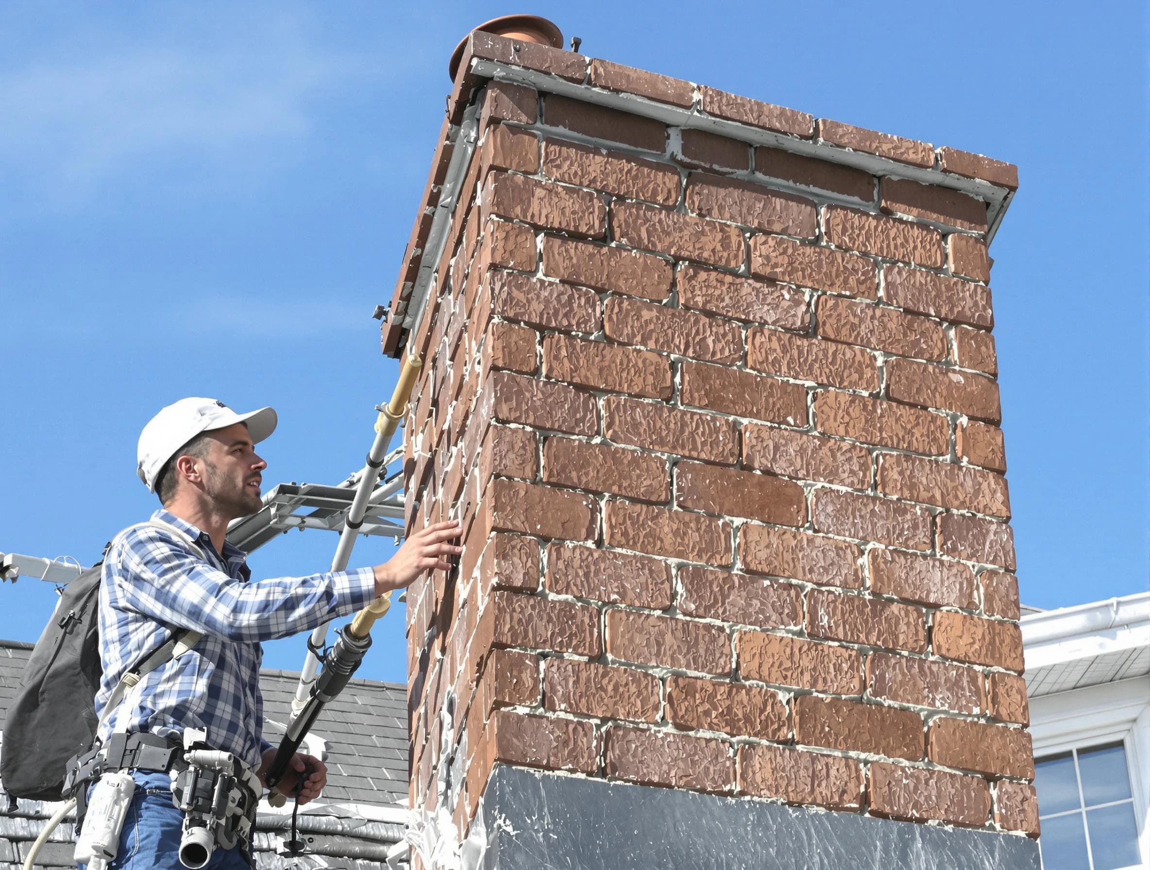 Brickwork for a chimney rebuild by Union City Chimney Sweep in Union City, GA