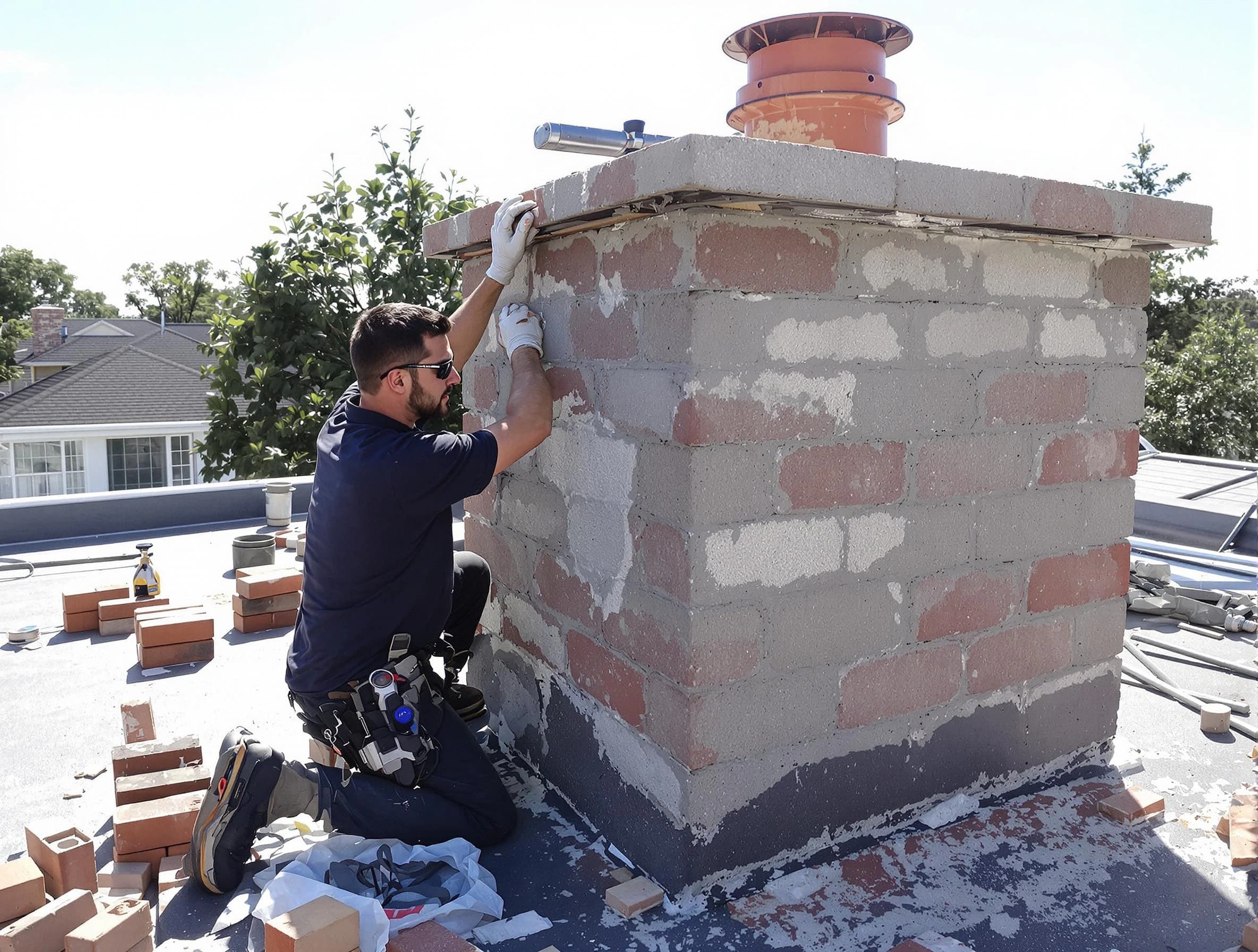 Advanced chimney repair process by Union City Chimney Sweep in Union City, GA
