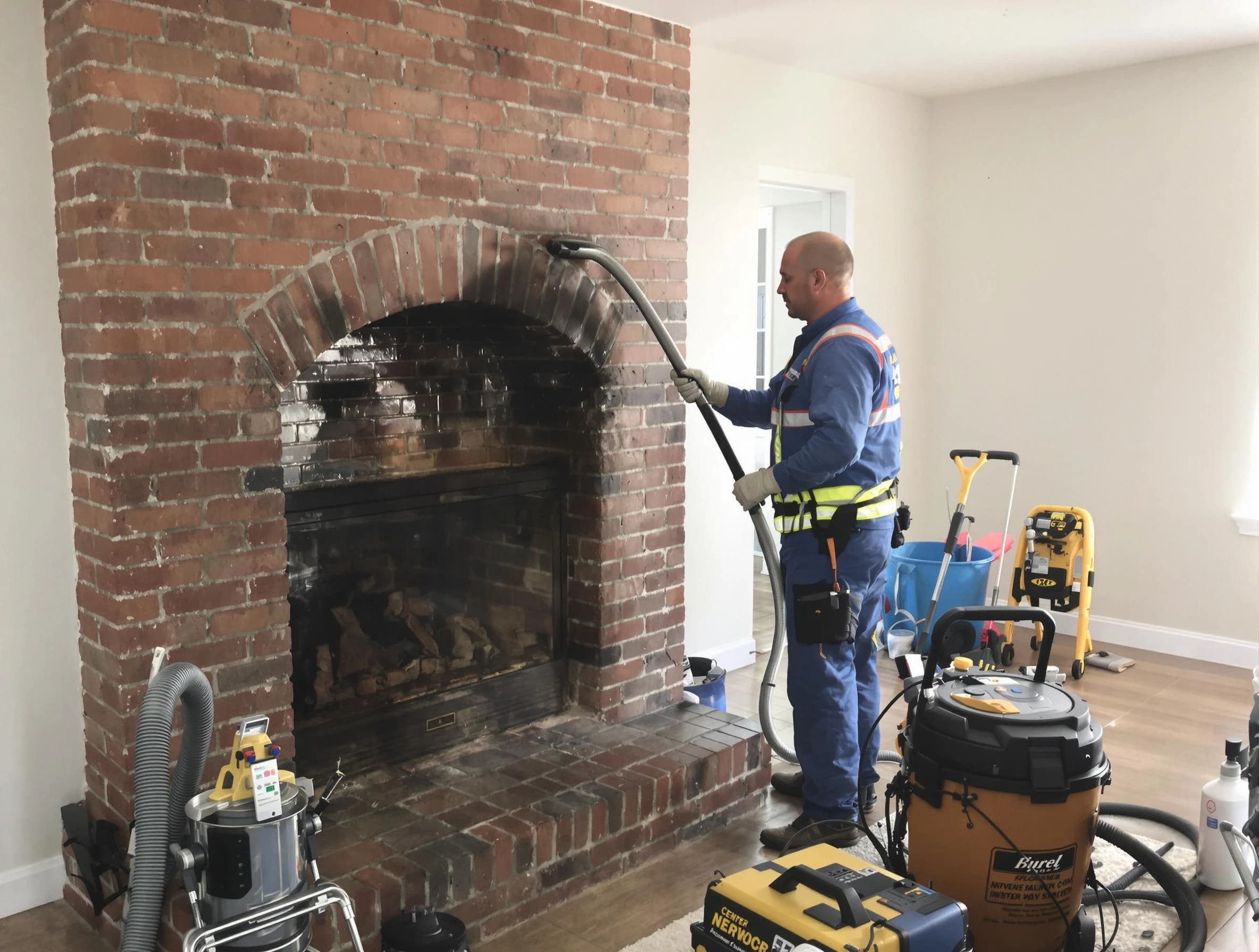 Union City Chimney Sweep expert performing detailed chimney sweep in Union City, GA