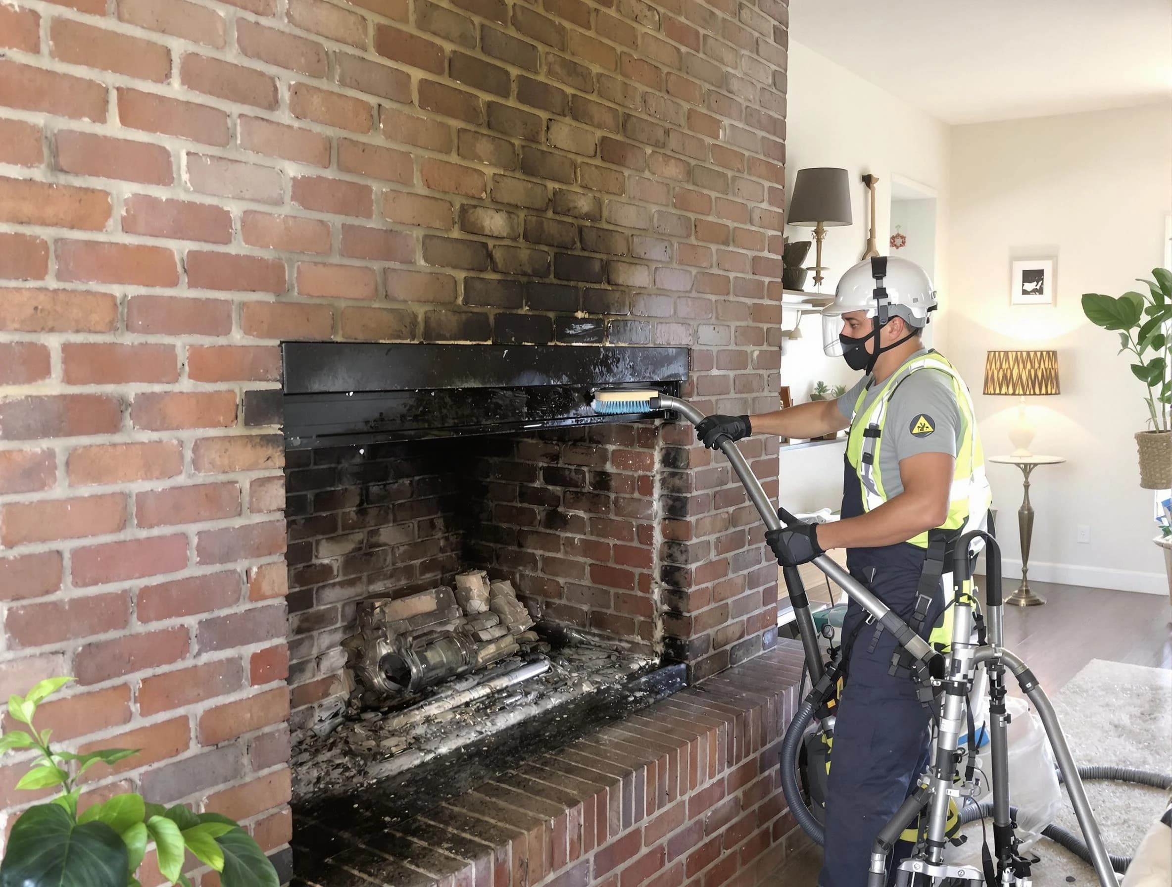 Union City Chimney Sweep providing fireplace cleaning services in Union City, GA