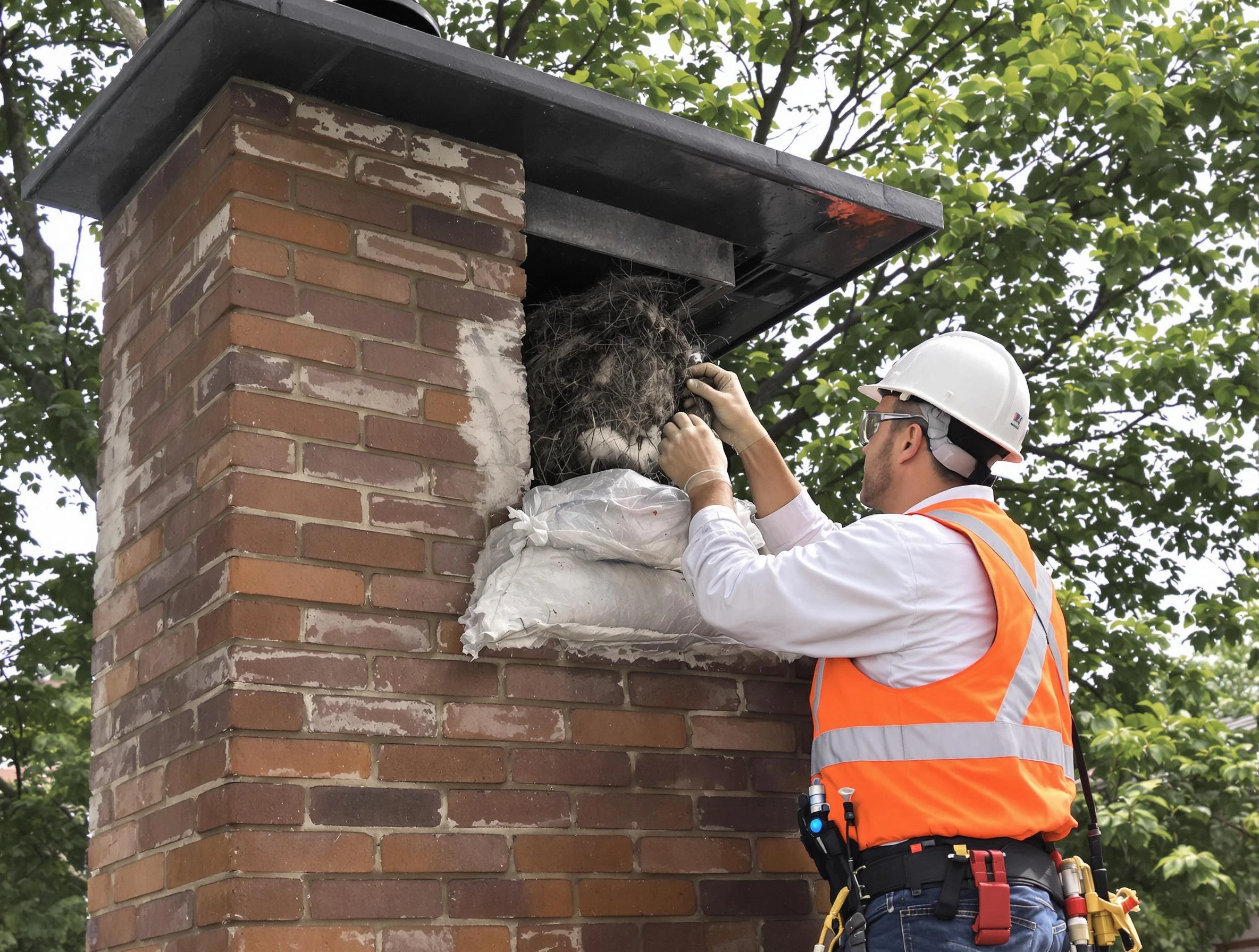 Humane removal of debris and animals by Union City Chimney Sweep in Union City, GA
