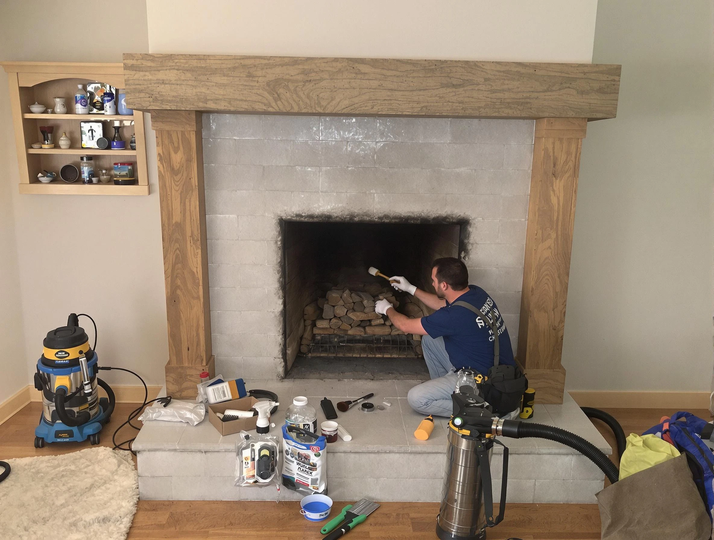 Detailed creosote removal process by Union City Chimney Sweep in Union City, GA